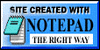 logo site created with notepad, the right way